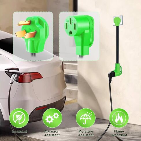 NEMA 10-30P to 14-50R EV Charger Adapter Cord 4 Prong 30 Amp Dryer to 4 Prong 50 Amp EV Conversion Adapter for Level 2 EV Charging in Saudi Arabia