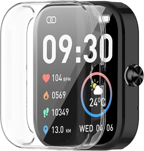[2 Pack] Screen Protector Compatible with QONBINK L70, ganopterygon L70, Jacoosa L70 Case, Soft TPU Plated Case All-Around Protective Screen Full Cover Bumper Compatible for L70 Smart Watch in Saudi Arabia