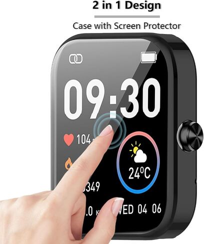 [2 Pack] Screen Protector Compatible with QONBINK L70, ganopterygon L70, Jacoosa L70 Case, Soft TPU Plated Case All-Around Protective Screen Full Cover Bumper Compatible for L70 Smart Watch in Saudi Arabia