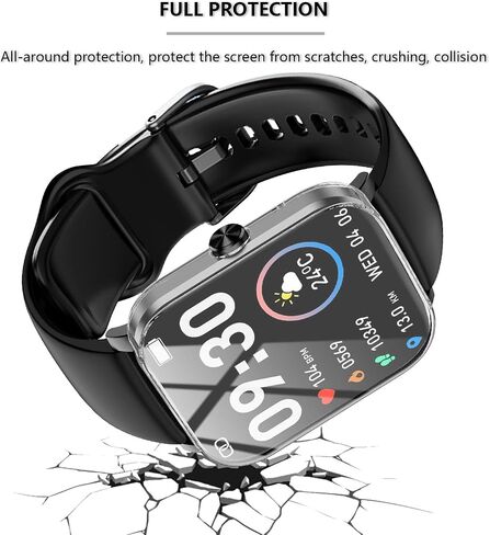 [2 Pack] Screen Protector Compatible with QONBINK L70, ganopterygon L70, Jacoosa L70 Case, Soft TPU Plated Case All-Around Protective Screen Full Cover Bumper Compatible for L70 Smart Watch in Saudi Arabia