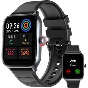 RIVERSONG Smart Watch for Women Android iPhone with Answer/Make Call/AI Voice, 1.85" Activity Tracker, 100+ Sport Modes, Heart Rate and Sleep Monitor, Pedometer, Female Cycle, Rose Gold