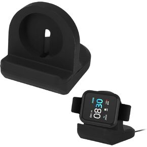 kwmobile Watch Charger Stand Compatible with iTOUCH Air 3 / Air 4 / Sport 3 / AIR SE/Explorer 3 Charger Stand - Silicone Holder Dock - Black