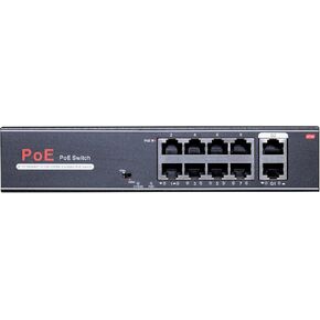 10 Ports Gigabit uplink Ethernet PoE Switch with 8*10/100M PoE and 2GE RJ45 Ports,120 Watts, Unmanaged Network Switch for IP Camera, VoIP Phone in SOHO, SMB and Enterprises (10M/250m)