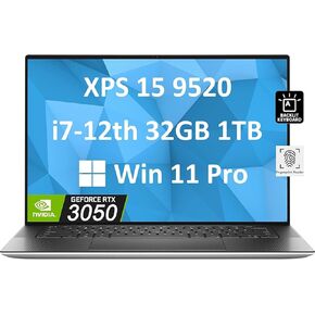 Dell XPS 15 9520 15.6" FHD+ (Intel 12th Gen 14-Core i7-12700H (Beat i9-11980HK), 32GB DDR5 RAM, 1TB SSD, RTX 3050) Business Laptop, Backlit, FP, Thunderbolt 4, Webcam, Win 11 Pro