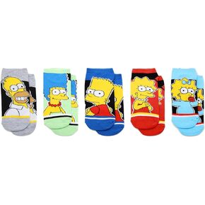 Hyp The Simpsons Juniors/Womens 5 Pack Ankle Socks