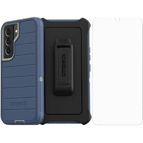 OtterBox Defender Series Case for Samsung Galaxy S22 (Only) - with Screen Protector - Holster Clip Included - Microbial Defense Protection - Non-Retail Packaging - Black