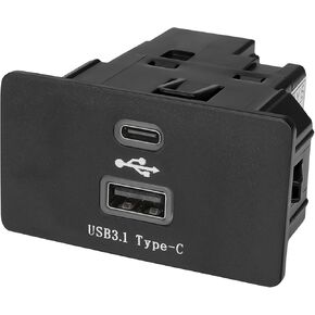 Carplay USB Interface Hub, HC3Z-19A387-B/D/E/F/G Upgrade USB/Type-C Module Support Apple Carplay Android for Ford Lincoln SYNC 3 Version 3.4 Support Fast Charging