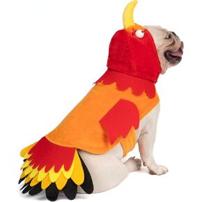 cyeollo Dog Chicken Thanksgiving Costume Funny Easter Halloween Pet Outfits Funny Cat Puppy Cute Hoodies Coats for Small Dogs, Yellow Chicken S
