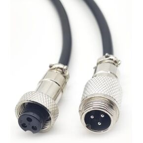 9.84 ft GX12 3 Pin Male to Female Head Aviation Cordset, GX12 3Pins Female to Male Connector Electrical Cable Panel Mount Circular Metal Aviation Adapter Cordset for Ships 20AWG (3meter)