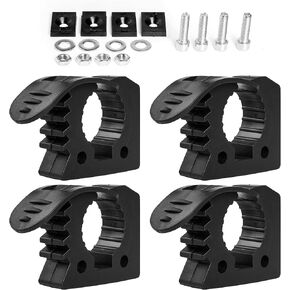 4 Pcs Quick Release Rubber Clamp Fist Mount Clamps Mounting Kit 1-1/5" to 1-1/2" Diameter Tool Handles for Trucks UTV ATV Offroad 4X4 Parts