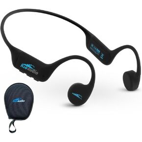 H2O Audio TRI 2 Multi-Sport Waterproof Bone Conduction Open Ear Headphones – Bluetooth-V5.3 for Running/Cycling, MP3 for Swimming - Black
