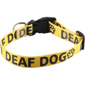 VAMSII Special Collar Blind Dog Collars Dog Owner Gift Deaf Dog Puppies and Pets Collar Neutral Dog Collar（DEAF DOG）