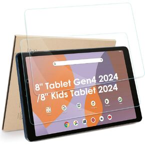 2-Pack Screen Protector Compatible with Onn 8" Tablet Gen4 2024/Onn 8" Kids Tablet 2024, [HD Clarity] [9 Hardness] Anti-Scratch Tempered Glass Film Replacement for Onn 8 inch Tablet Gen4 2024