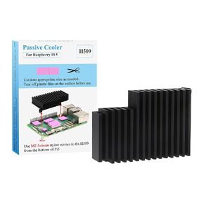 Geekworm Aluminum Alloy Passive Heatsink Cooler H509 for Raspberry Pi 5 2GB/4GB/8GB