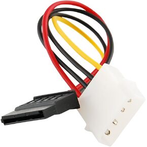 JacobsParts (5-Pack) Molex to SATA Power Cable Splitter Adapter Extension, 8" 20cm 18AWG