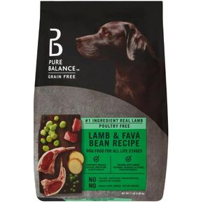 Pure Balance Lamb & Fava Bean Recipe Dry Dog Food, Grain-Free, 11 lbs