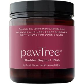 pawTree Bladder Support Plus for Dogs and Cats - Bladder & Urinary Tract Wellness Supplement - with D-Mannose, Cranberry, Glucosamine and Marshmallow Root to Support Bladder Health (Small/Medium)