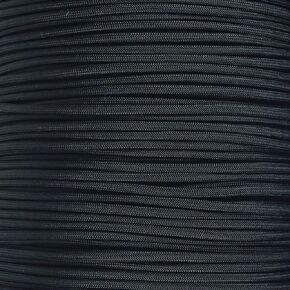 Paracord Planet Black 550lb Paracord – 7 Strand Type III Tactical Parachute Cord for Hiking, Camping, and Crafting – Reflective Black with Orange Tracers (100 ft)