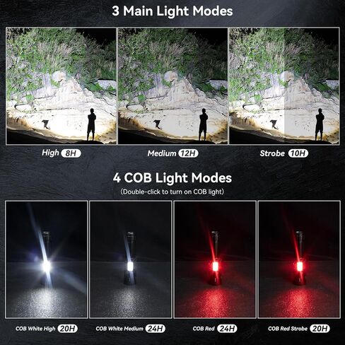 Rechargeable Flashlights 2 Pack,900000 High Lumens Super Bright Led Flashlight, Tactical Flashlight with 7 Modes Waterproof IPX6,Flashlights for Home Camping Hiking in Saudi Arabia