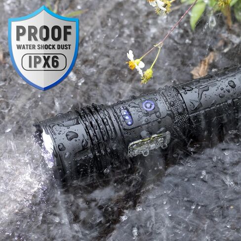Rechargeable Flashlights 2 Pack,900000 High Lumens Super Bright Led Flashlight, Tactical Flashlight with 7 Modes Waterproof IPX6,Flashlights for Home Camping Hiking in Saudi Arabia