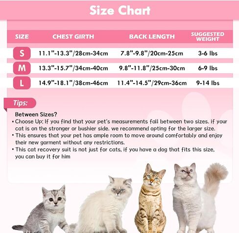 SAWMONG Cat Surgery Recovery Suit,Breathable Cat Onesie After Surgery Spay Surgical,E-Collar Alternative Non-Lick Pet Body Suit Purple L in Kuwait