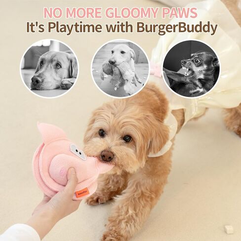 MEWOOFUN Snuffle Ball with Squeaky Features, Interactive Dog Toy - Enrichment Toys for Smart Dogs, Mentally Stimulating, Boredom Busters (Lamb) in Saudi Arabia