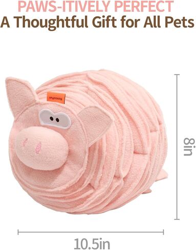 MEWOOFUN Snuffle Ball with Squeaky Features, Interactive Dog Toy - Enrichment Toys for Smart Dogs, Mentally Stimulating, Boredom Busters (Lamb) in Saudi Arabia