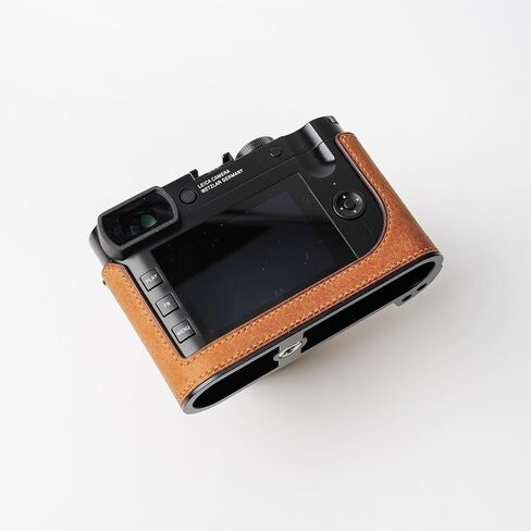 Camera Specialized Genuine Leather Half Case Suitable for Leica Q2 - Top Layer Cowhide Body + Metal Base Plate + Hand Shank 3-in-1 Design (Black) in Saudi Arabia