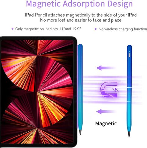 Stylus Pen for Apple iPad Air Pencil 5th/4th/3rd Generation. - Pen for iPad Air 2024 M2 Gen Palm Rejection for Apple iPad Pencil Compatible 2018-2024, iPad Mini 6th 5th, iPad Pro 11/12.9/13-inch in Saudi Arabia