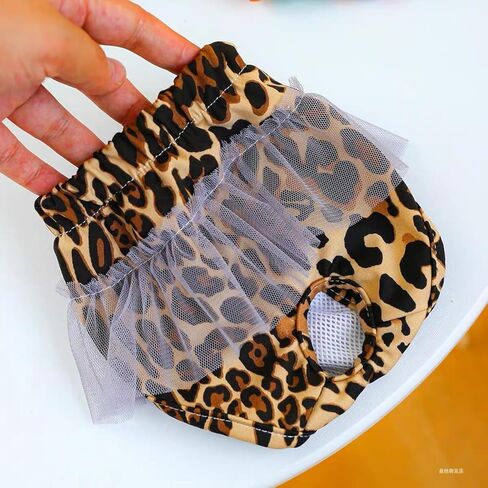 Small Dog Sanitary Panties, Lace Washable Reusable Cute Puppy Panties Pet Underwear Diaper Physiological Shorts for Female Girls Dogs(Yellow Plaid,S in Kuwait