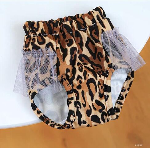 Small Dog Sanitary Panties, Lace Washable Reusable Cute Puppy Panties Pet Underwear Diaper Physiological Shorts for Female Girls Dogs(Yellow Plaid,S in Kuwait