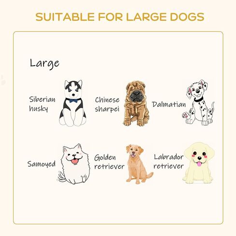 سرير PawHut كبير للكلاب مع وسادة إسفنجية ناعمة، وأريكة خشبية للكلاب بسطح واسع، مرتفع، رمادي داكن in Kuwait