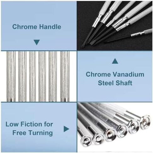 NINDEJIN 6 PCS Precision Screwdriver Set, Flat Head and Philips Head Screwdriver Sets, With 6 Different Sizes, Suitable for repairing precision items such as electronic products, watches, calculators in Saudi Arabia