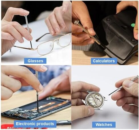 NINDEJIN 6 PCS Precision Screwdriver Set, Flat Head and Philips Head Screwdriver Sets, With 6 Different Sizes, Suitable for repairing precision items such as electronic products, watches, calculators in Saudi Arabia