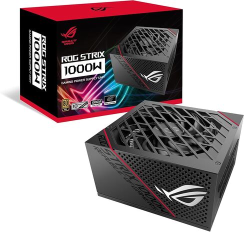 إصدار ASUS ROG Strix 1000W Gold Aura (مصدر طاقة معياري بالكامل، معتمد من 80+ ذهبي، ATX 3.0، شهادة Cybenetics Lambda A+، PCIe Gen 5.0 جاهز، مروحة Axial-tech، Aura Sync، ضمان لمدة 10 سنوات) in Kuwait