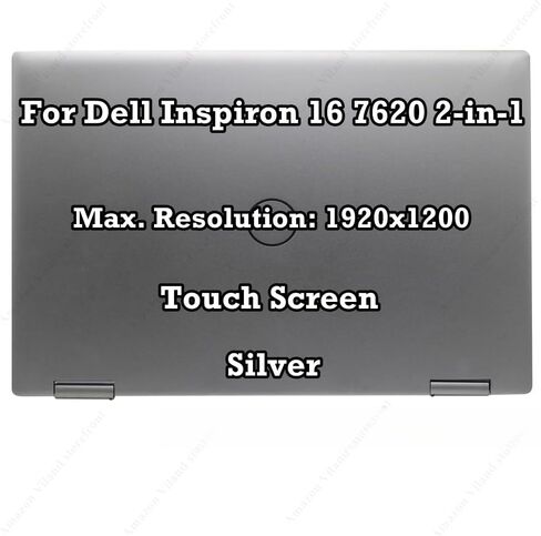 16" Replacement for Dell Inspiron 16 7620 2-in-1 FHD 1920×1200 LCD LED Display Complete Touch Screen Panel Assembly (Silver) in Saudi Arabia