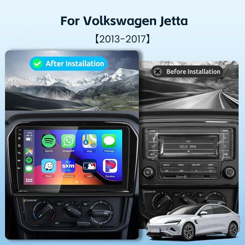 2G+64G Car Radio Stereo for Volkswagen Jetta 2013 2014 2015 2016 2017 with Wireless CarPlay Android Auto, 9 Inch Android 13 Touch Screen Head Unit, GPS Navigation WiFi Bluetooth SWC HD Camera in Saudi Arabia
