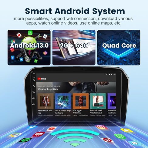 2G+64G Car Radio Stereo for Volkswagen Jetta 2013 2014 2015 2016 2017 with Wireless CarPlay Android Auto, 9 Inch Android 13 Touch Screen Head Unit, GPS Navigation WiFi Bluetooth SWC HD Camera in Saudi Arabia
