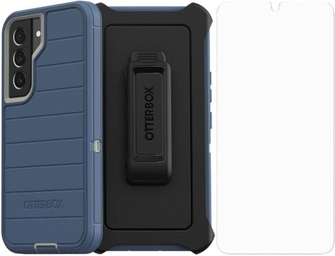 حافظة OtterBox Defender Series لهاتف Samsung Galaxy S22 (فقط) - مع واقي شاشة - مشبك حافظة متضمن - حماية دفاعية ميكروبية - عبوة غير قابلة للبيع بالتجزئة - أسود in Saudi Arabia