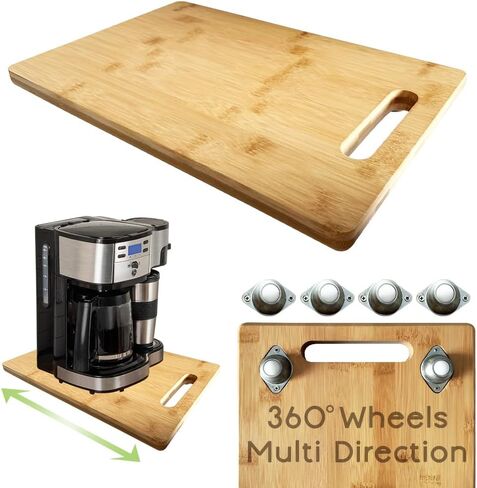 COMFECTO Multiuse Handy Caddy Sliding Tray, ABS Base Smooth Rolling Wheels Stand, 12 inches in Black in Saudi Arabia