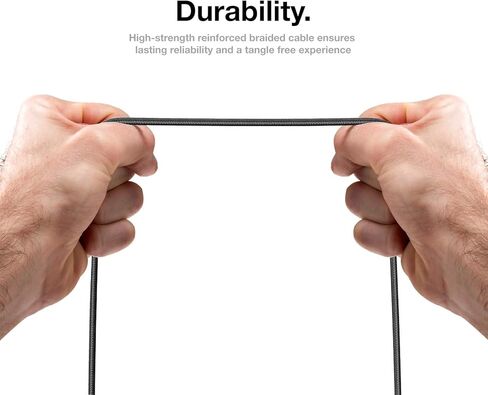 كابل Bolle & Raven USB-C Aux (من النوع C إلى 3.5 مم) سلك USBC متين وخالي من التشابك إلى ذكر مساعد 3.5 مم (وصلة صوتية لمقبس السيارة وسماعات الرأس ومكبرات الصوت) أسود in Kuwait