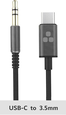 كابل Bolle & Raven USB-C Aux (من النوع C إلى 3.5 مم) سلك USBC متين وخالي من التشابك إلى ذكر مساعد 3.5 مم (وصلة صوتية لمقبس السيارة وسماعات الرأس ومكبرات الصوت) أسود in Kuwait