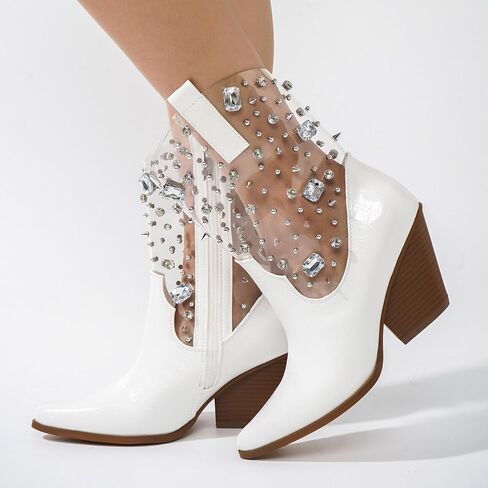 Cape Robbin Chriena Cowboy Boots Women, Rhinestone Cowgirl Boots for Women, Glittery Stylish Western Outfit for Women in Kuwait