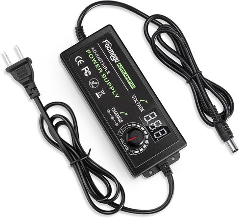 Facmogu Adjustable Power Supply 3V-12V 2A, Universal AC/DC Adapter in Kuwait