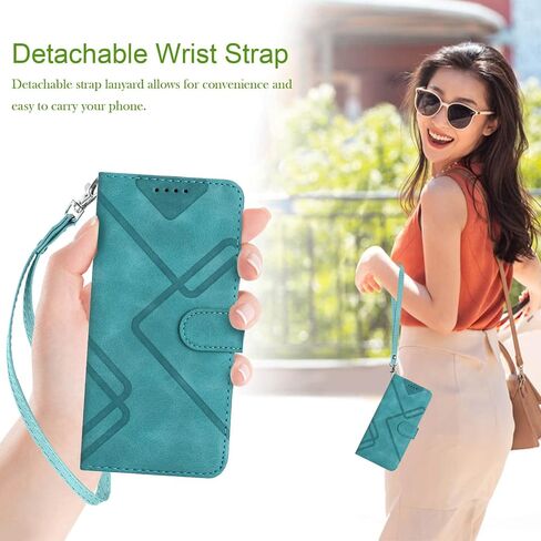 for iPhone SE 2022 Case/iPhone SE Case,iPhone 8/7 Case,6/6S Phone Case Wallet Card Holder,Leather Stand Flip Cases,Wrist Strap Magnetic Closure Protector,Shockproof Protective Cover (Blue) in Saudi Arabia