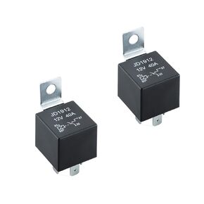 JD1912 Automotive Relay with Iron Bracket 12V 40A 4-Pin for Cars Trucks Vans Motorcycles Boats Switches Diesel Engines Starters (Pack of 5)