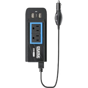 ERAYAK 200W Car Power Inverter, DC 12V to 110V AC Car Plug Adapter Outlet with 18W USB-C Charger/ 3.1A Dual USB/car Charger for Laptop