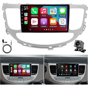 9 Inch Touchscreen Car Radio Stereo Fit for Hyundai Genesis Sedan 2009 2010 2012 2013 2014, Android 13 Car Stereo with Bluetooth GPS Navigation WiFi Split Screen Backup Camera Microphone