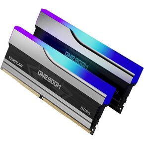KingSpec ONEBOOM Templar 32GB DDR5 RAM 6000MHz for Gaming Desktop, 2x16GB 1.35V CL46 Computer Memoria Ram with Silver X Heatsink, Support Overclocking and Syncing with Mystic Light