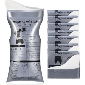 8 Pack Disposable Emergency Urinal Bag, Portable Camping Pee Bags, Travel Pee Bags, Traffic Jam Emergency Portable Urine Bag, Vomit Bags, for Men Women Kids Children Patient